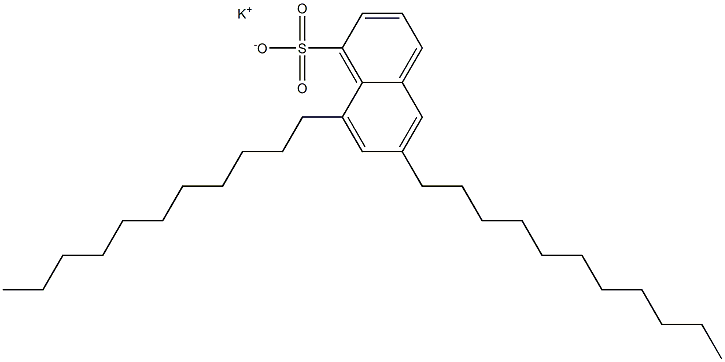6,8-Diundecyl-1-naphthalenesulfonic acid potassium salt Structure