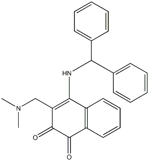 4-[(Diphenylmethyl)amino]-3-[(dimethylamino)methyl]naphthalene-1,2-dione Structure