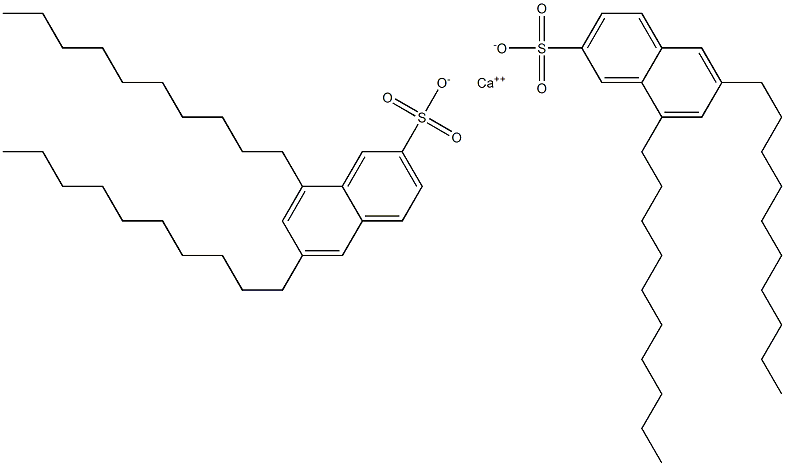 Bis(6,8-didecyl-2-naphthalenesulfonic acid)calcium salt Structure