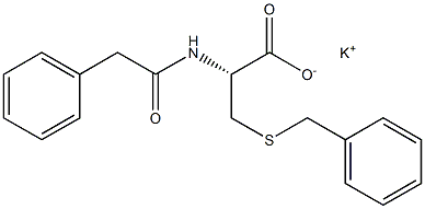 3-(Benzylthio)-N-(phenylacetyl)-L-alanine potassium salt Structure