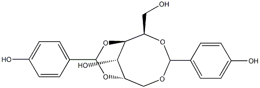 2-O,6-O:3-O,5-O-Bis(4-hydroxybenzylidene)-L-glucitol 구조식 이미지