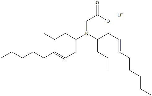 N,N-Di(6-dodecen-4-yl)aminoacetic acid lithium salt Structure