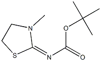 N-(3-Methylthiazolidin-2-ylidene)carbamic acid tert-butyl ester 구조식 이미지