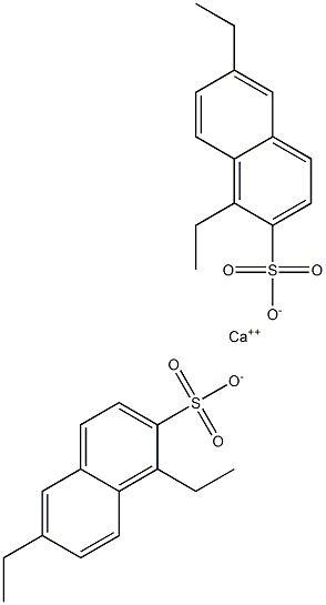 Bis(1,6-diethyl-2-naphthalenesulfonic acid)calcium salt Structure