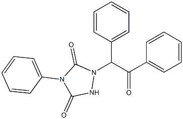 4-Phenyl-1-(1,2-diphenyl-2-oxoethyl)-1,2,4-triazolidine-3,5-dione 구조식 이미지