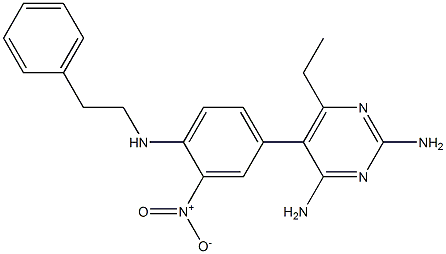 2,4-Diamino-6-ethyl-5-(3-nitro-4-[(2-phenylethyl)amino]phenyl)pyrimidine Structure