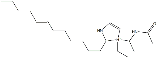 1-[1-(Acetylamino)ethyl]-2-(7-dodecenyl)-1-ethyl-4-imidazoline-1-ium 구조식 이미지