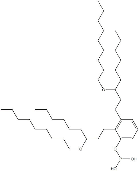 Phosphorous acid bis[3-(nonyloxy)nonyl]phenyl ester Structure