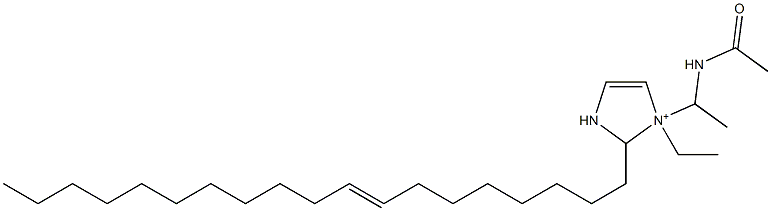 1-[1-(Acetylamino)ethyl]-1-ethyl-2-(8-nonadecenyl)-4-imidazoline-1-ium 구조식 이미지