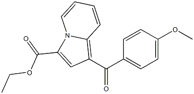 1-(4-Methoxybenzoyl)indolizine-3-carboxylic acid ethyl ester 구조식 이미지