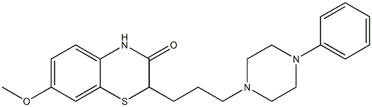 2-[3-[4-(Phenyl)piperazin-1-yl]propyl]-7-methoxy-2H-1,4-benzothiazin-3(4H)-one 구조식 이미지