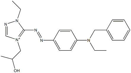 3-[4-[Benzyl(ethyl)amino]phenylazo]-2-ethyl-4-(2-hydroxypropyl)-2H-1,2,4-triazol-4-ium Structure