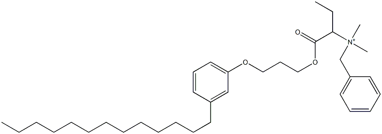 N,N-Dimethyl-N-benzyl-N-[1-[[3-(3-tridecylphenyloxy)propyl]oxycarbonyl]propyl]aminium Structure