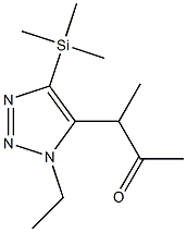 1-Ethyl-4-(trimethylsilyl)-5-(1-acetylethyl)-1H-1,2,3-triazole 구조식 이미지