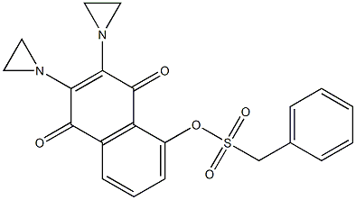 2,3-Bis(1-aziridinyl)-5-[benzylsulfonyloxy]-1,4-naphthoquinone Structure