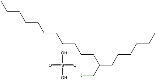 Sulfuric acid 2-hexyltridecyl=potassium salt Structure