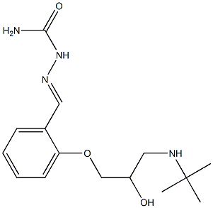 1-[2-[2-Hydroxy-3-(tert-butylamino)propoxy]benzylidene]semicarbazide Structure