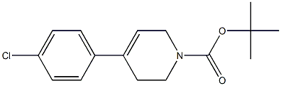 1-(tert-Butyloxycarbonyl)-4-(4-chlorophenyl)-1,2,3,6-tetrahydropyridine 구조식 이미지