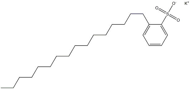 2-Hexadecylbenzenesulfonic acid potassium salt Structure