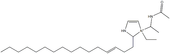 1-[1-(Acetylamino)ethyl]-1-ethyl-2-(3-hexadecenyl)-4-imidazoline-1-ium Structure