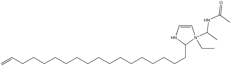 1-[1-(Acetylamino)ethyl]-1-ethyl-2-(17-octadecenyl)-4-imidazoline-1-ium Structure