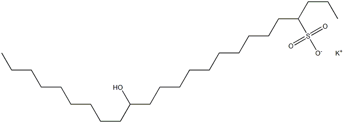 15-Hydroxytetracosane-4-sulfonic acid potassium salt 구조식 이미지