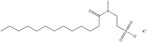 N-Tridecanoyl-N-methyltaurine potassium salt Structure