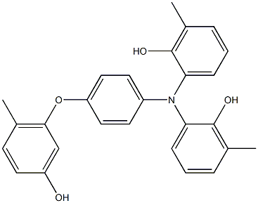 N,N-Bis(2-hydroxy-3-methylphenyl)-4-(3-hydroxy-6-methylphenoxy)benzenamine 구조식 이미지