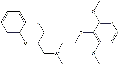 Methyl[[(2,3-dihydro-1,4-benzodioxin)-2-yl]methyl][2-(2,6-dimethoxyphenoxy)ethyl]sulfonium Structure