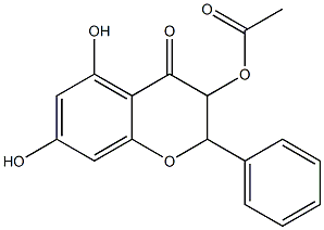 2-Phenyl-5,7-dihydroxy-3-acetoxy-2,3-dihydro-4H-1-benzopyran-4-one Structure