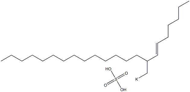 Sulfuric acid 2-(1-heptenyl)hexadecyl=potassium ester salt Structure