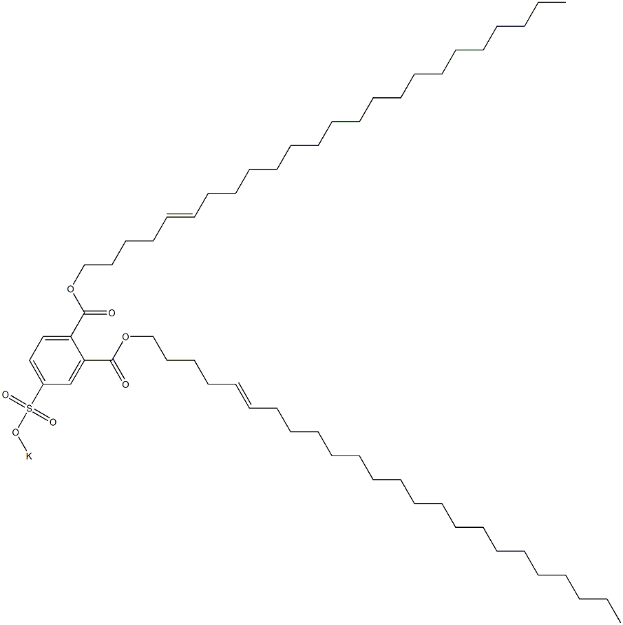 4-(Potassiosulfo)phthalic acid di(5-tetracosenyl) ester Structure