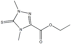 4,5-Dihydro-5-thioxo-1,4-dimethyl-1H-1,2,4-triazole-3-carboxylic acid ethyl ester Structure