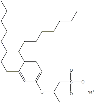 2-(3,4-Dioctylphenoxy)propane-1-sulfonic acid sodium salt 구조식 이미지