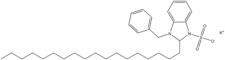 1-Benzyl-2,3-dihydro-2-octadecyl-1H-benzimidazole-3-sulfonic acid potassium salt 구조식 이미지