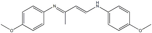 1-(4-Methoxyphenylamino)-3-(4-methoxyphenylimino)-1-butene 구조식 이미지