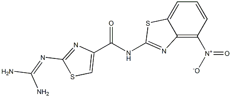 2-(Diaminomethyleneamino)-N-(4-nitro-2-benzothiazolyl)thiazole-4-carboxamide Structure