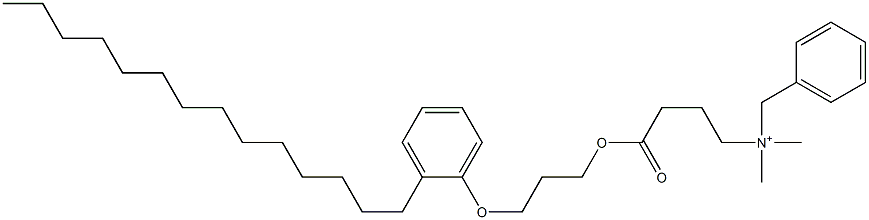 N,N-Dimethyl-N-benzyl-N-[3-[[3-(2-tetradecylphenyloxy)propyl]oxycarbonyl]propyl]aminium 구조식 이미지