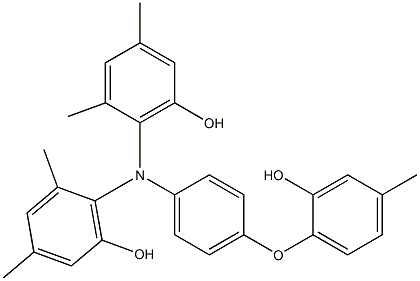 N,N-Bis(6-hydroxy-2,4-dimethylphenyl)-4-(2-hydroxy-4-methylphenoxy)benzenamine 구조식 이미지