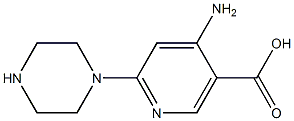 4-Amino-2-(1-piperazinyl)-5-pyridinecarboxylic acid Structure