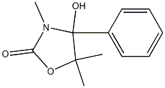 3-Methyl-5,5-dimethyl-4-hydroxy-4-phenyloxazolidin-2-one Structure