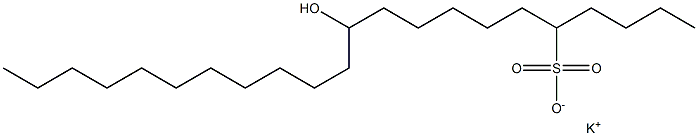 11-Hydroxydocosane-5-sulfonic acid potassium salt 구조식 이미지