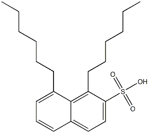 1,8-Dihexyl-2-naphthalenesulfonic acid Structure