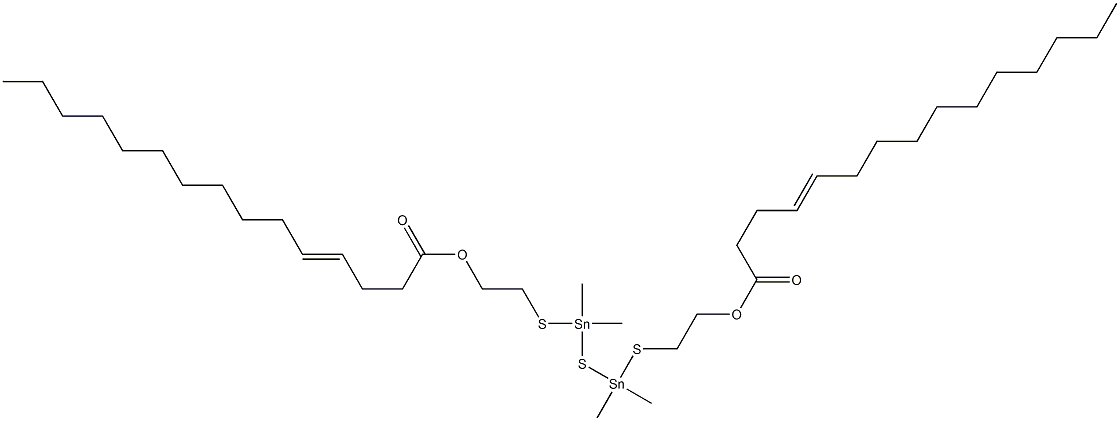 Bis[dimethyl[[2-(3-tetradecenylcarbonyloxy)ethyl]thio]stannyl] sulfide Structure