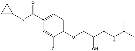 1-[4-[Cyclopropylcarbamoyl]-2-chlorophenoxy]-3-[isopropylamino]-2-propanol Structure