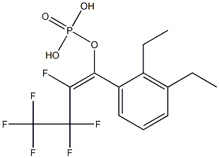 Phosphoric acid diethyl[(Z)-1-phenyl-2,3,3,4,4,4-hexafluoro-1-butenyl] ester 구조식 이미지