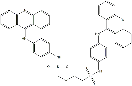 N,N'-Bis[4-(9-acridinylamino)phenyl]-1,4-butanedisulfonamide 구조식 이미지