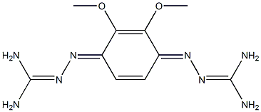 2,3-Dimethoxycyclohexa-2,5-diene-1,4-dione bis[(diaminomethylene)hydrazone] 구조식 이미지