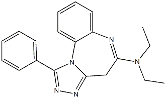 1-Phenyl-5-(diethylamino)-4H-[1,2,4]triazolo[4,3-a][1,5]benzodiazepine Structure