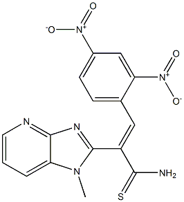 2-(2,4-Dinitrophenyl)-1-[1-methyl-1H-imidazo[4,5-b]pyridin-2-yl]ethenecarbothioamide Structure